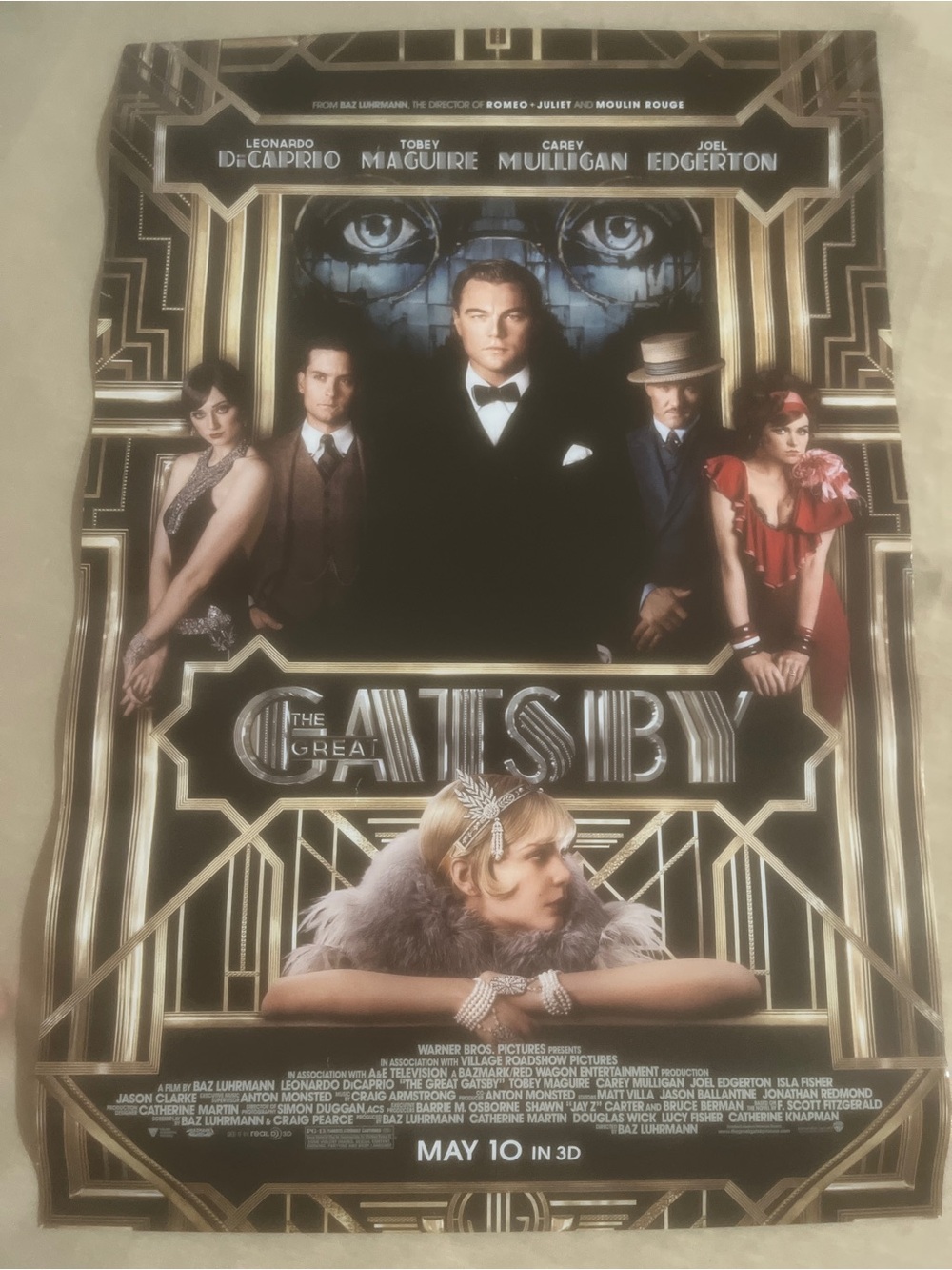 The Great Gatsby 11.5x17 Movie Poster 2013 Leonardo Dicaprio Tobey